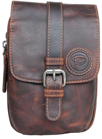 Geräumige Leder-Gürteltasche Pedro – Hüfttasche oder Schultertasche aus robustem Echtleder, mit Stofffutter