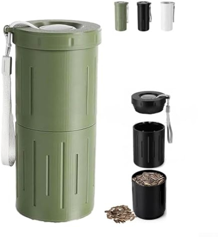 Tasse tournesol avec récipient jetable | Tasse portable en deux parties pour une collation sans désordre | Convient au porte-gobelet de voiture | Idéal pour les voyages et les activités en plein air |