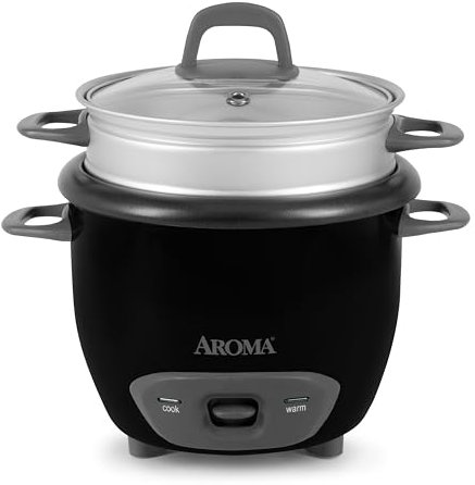 AROMA ARC-743-1NGB 2basket(s) Independiente Negro, Gris vaporizador - Vaporera (2 Cesta(s), Negro, Gris, Independiente, Botones)