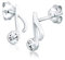 Elli Ohrringe Damen Ohrstecker Note mit Kristallen in 925 Sterling Silber