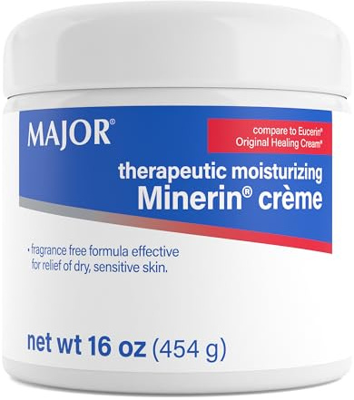 MAJOR Therapeutic Moisturizing Minerin Créme - Body Cream Moisturizer for Dry Skin - Fragrance-Free - 16 Oz. (1 Pack)