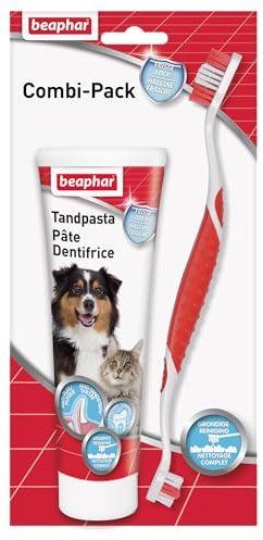 Beaphar 16012 Zahnpasta & Zahnbürste,Rot