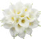 Duovlo 20 x Calla-Lilien, Brautstrauß, Hochzeitsstrauß, Lataex, fühlt Sich echt an, künstliche Blumen, Heimdekoration, Partydekoration (weiß)