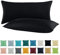 SHC by BaSaTex 2er Pack Jersey Kissenbezüge Kissenhüllen | Kopfkissenbezug aus 100% Baumwolle | 40x80 cm Kissenbezug | Farbe Schwarz