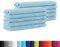 BaSaTex 10er Pack Frottee Gästetücher Set 30x50, Gästetuch aus 100% Baumwolle Öko-Tex Made in Green, Farbe Hellblau