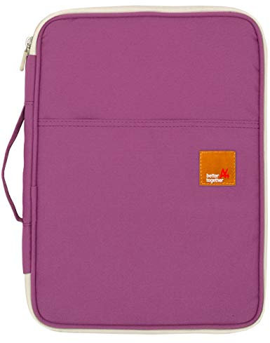 A4 Dokumente Tasche Ordner Multifunktions Dateien Organizer Messenger iPad Handtasche Lagerung Inhaber für Reise Urlaub Büro 35 * 26 * 3,5 cm (lila)