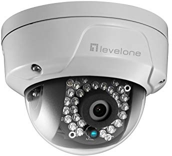 LevelOne IPCam FCS-3096 Dome Out 8MP H.265 IR 9W PoE, Weiß