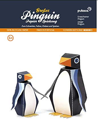 Forum Traiani Pinguin Groß - Polartiere 2 STK., Bastelbogen für Papiermodelle, Karton-Modellbau, Basteln mit Papier für Jungen und Mädchen