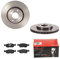BREMBO BREMSSCHEIBEN Ø257 + BREMSBELÄGE VORNE FÜR FIAT PANDA LANCIA YPSILON 31