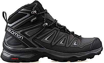 Salomon X Ultra 3 Mid Gore-Tex (wasserdicht) Damen Trekking- & Wanderschuhe, Grau (Magnet/Black/Monument), 40 EU