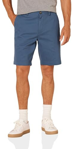 Amazon Essentials Men's Slim-Fit 23 cm (9 in) Chino Shorts, Deep Blue, 40W