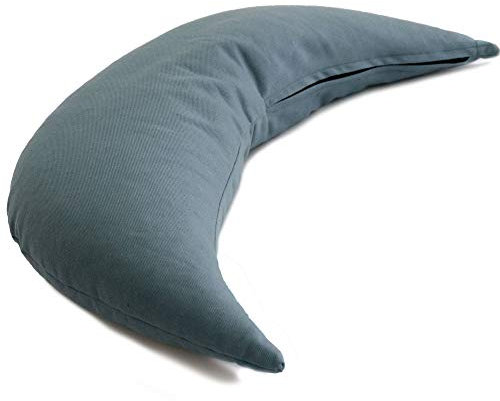 Zirbenkissen Mond ca. 50cm | grau | Zirbenholzkissen/Zirbelkissen | mit zusätzlichem Bio-Inlett