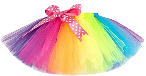 Lazzboy Tutu Kostüm Rock Kinder Mädchen Tüll Party Dance Ballett Kinder Regenbogen