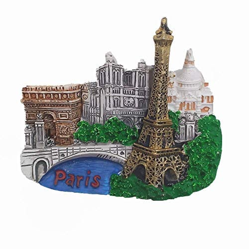 Paris France 3D Fridge Magnet Tourist Souvenir Gift Collection Home Kitchen Decoration Magnetic Sticker Paris Refrigerator Magnet