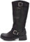 IF Fashion Scarpe Stivali da Donna al Polpaccio Biker Motociclista con Fibbie Anfibi 1821-2 Nero N.40