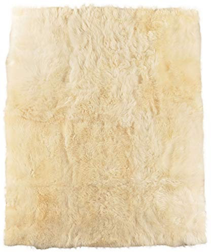generisch LAMMFELL Teppich Creme Weiss Champagner ca. 200 x 150 cm Fell Teppich MIT 6 SCHWEDISCHEN LAMMFELLE