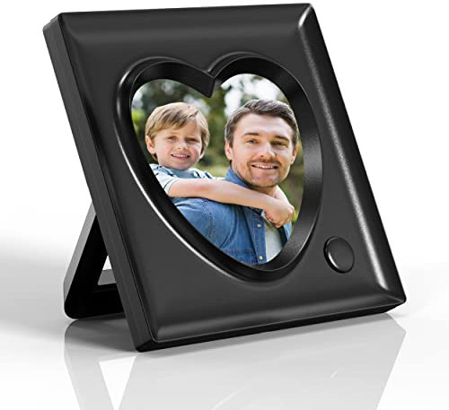 Bilderrahmen, personalisierbar, 20S, beschreibbar, 9,9 x 3,9 cm, Liebesherzform, Geschenke für Abschluss, Weihnachten, Geburtstag, Hochzeit, Bilderrahmen für Tisch, Schreibtisch, Bücherregal, Büro,