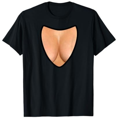 Titten Ausschnitt Frauen Brüste Kostüm Karneval Halloween T-Shirt