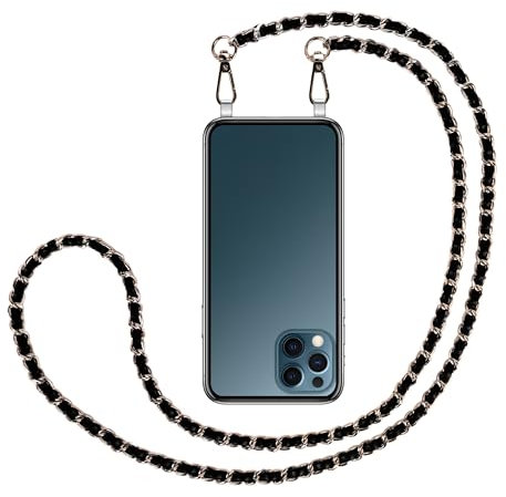 Jalouza Handykette ohne Hülle - Ersatzkette in Farbe Silber, Smartphone Band zum Wechseln, kombinierbares Handy Necklace zum Umhängen - Länge 120cm