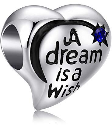 Charm Anhänger,Vintage Herz Erstellt Saphir Shooting Star Traumfänger 925 Sterling Silber Charm Bead Fit Armbänder