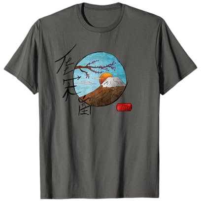 Giappone Monte Fuji Fiore di Ciliegio Orientale Giapponese Maglietta