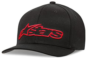 Alpinestars, Blaze Flexfit, Baseball Kappe, Schwarz Rot, S/M, Mann