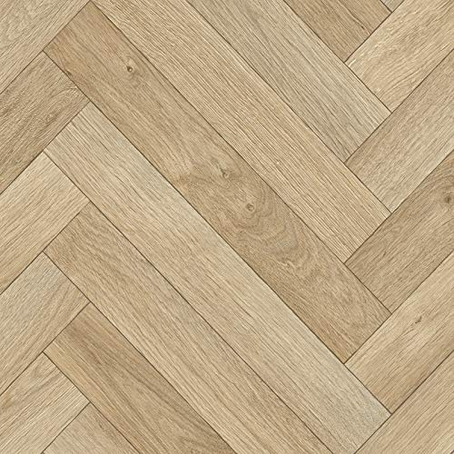 247Floors Parquet Style Magic Vinyl Flooring Realistic 2.8mm Slip Resistant Foam Backed Lino (Light Beige Parquet, 2.5m x 3m / 8ft 2 x 9ft 10)
