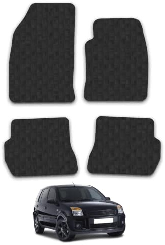 Ford Fusion (2002-2012) [Automatic] 3mm Rubber Car Mats | Tailored Fit Durable Floor Mats Full Coverage Protection Waterproof Accessories Easy Clean Anti Slip Made in the UK