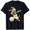 Tupfender Hund Ukraine Volleyball Ukrainische Flagge Sport T-Shirt