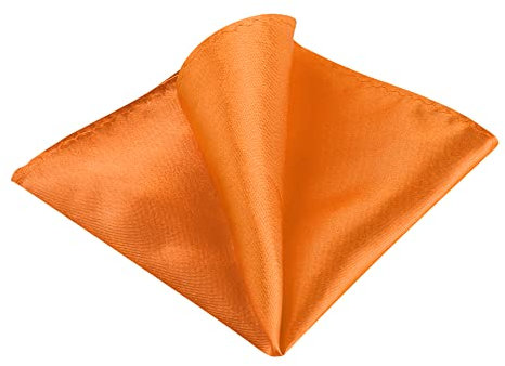 Allegra K Herren Square Hochzeit Einfarbig Einstecktuch Taschentuch Orange One Size