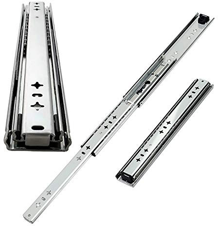 Vollauszug Schubladen Schwerlastauszug 500 1000 mm, Schienen Vollauszug Schubladen Teleskopschienen Mit Verriegelung, Schwerlast Schubladenschienen Bodenmontage ( No lock , Size : 500mm(20 inch) )