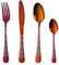 Cutlery Set, Buyer Star 16-Piece Stainless Steel Flatware Set, Laser Flower Pattern Tableware Silverware Set with Spoon Knife and Fork Set, Service for 4, Dishwasher Safe (Magic Red)