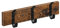 ACAZA Porte-Manteau mural avec 3 Crochets - Porte-Manteau mural compact en Bois - Style industriel - Vintage Marron et Noir
