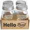 HELLO PEARL Mason Jar Luna Mesh Keimglas 500ml 4er Set | Rostfreier Edelstahl Deckel, Edelstahl Gitterdeckel, wiederverwendbares Sprossenglas mit Fermentiergitter, ohne Dichtungsring.