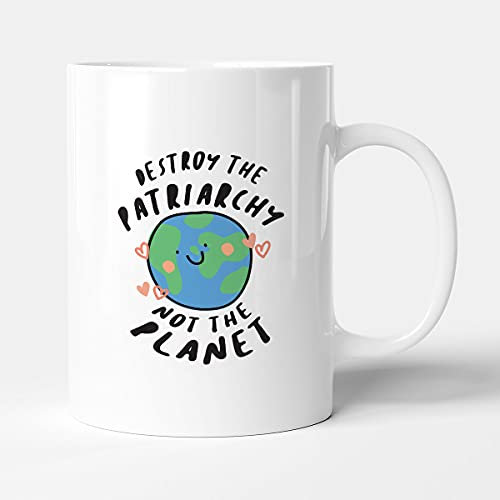 Victorian Printing Co - Destroy The Patriarchy, Not The Planet - Funny Gift Mug, Ceramic, 11fl.oz.