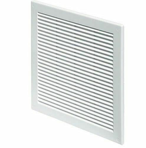 Rejilla de ventilación blanca - 300 mm x 300 mm - Cubierta de ventilación con mosquitera.