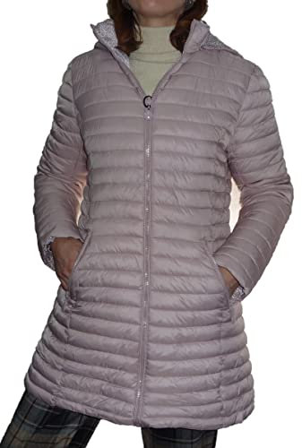 Fantasy Giacca Lunga 100gr. Leggero Mezze Stagioni Trapuntino Donna Taglia Comoda (Rosa, 54 IT Donna)