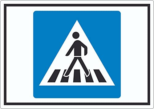 Fußgängerüberweg Symbol Aufkleber A7 (74x105mm)
