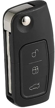 X AUTOHAUX 3 Buttons 433MHz Key Fob for Ford Focus Fiesta | 4D63 Chip, HU101, Remote Control