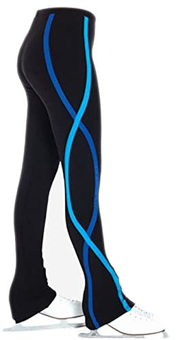 G&F Eiskunstlaufhosen Spiral Schlittschuh Strumpfhose Erwachsene Kinder Fleece Gefüttert Skating Trainingskleidung Hose (Color : Blue, Size : XXS)