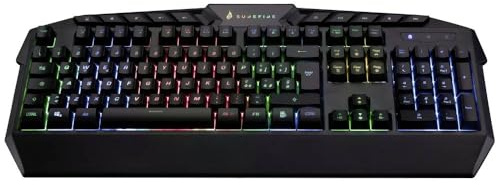 SureFire Kingpin Gaming Tastatur Italienisch, Gaming Multimedia Keyboard mit LED-Hintergrundbeleuchtung, RGB-Tastatur mit USB-Kabel, 25 Anti-Ghosting-Tasten, italienisches Layout QWERTY