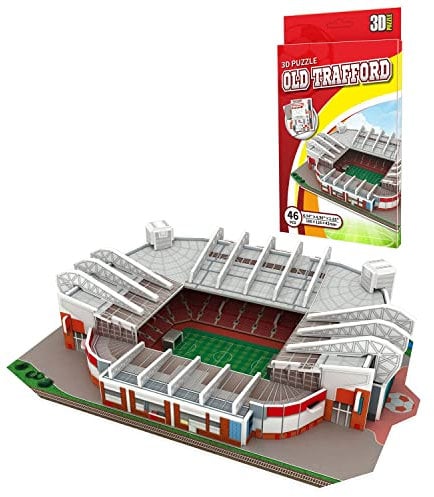 Georgie Porgy 3D Fußballstadion Puzzle Spielzeug Modell Bauen Baukästen für Kinder Geburtstagsgeschenke (Old Trafford Stadion 46 Stück)