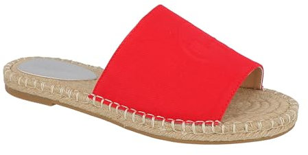 TOM TAILOR Damen 5396203 Flacher Slipper, Rot, 38 EU