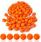 BEEFLYING 100 Pieces Silicone Beads Round Rubber Bead 15MM Loose Spacer Beads for DIY Supplies Jewelry Keychain Making (Orange)
