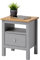 hagge home Skandinavisch Holz Beistelltisch Nachttisch Holztisch Wohnzimmertisch Schlafzimmertisch 45x37 cm Höhe 55 cm Grau Braun