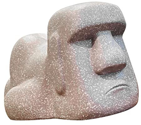 DOITOOL Kasten Lustige Taschentuchbox Moai-Kopf-Statue Bauernserviettenhalter Moai Taschentuchspender Moai Serviettenschachteln Osterinsel-Statue Halterungsabdeckung Harz Schreibtisch Weiß