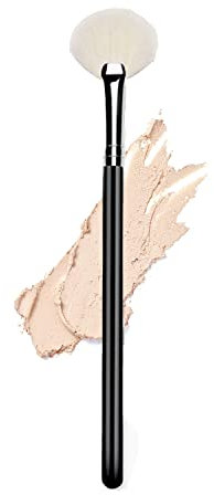 Ksvsonrvi Highlighter Pinsel Fan Pinsel für Gesichtsmarkierung, Polieren und Blenden mit Pudercreme, Blusher Highlighter Applicator Make-up Tool