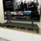 Henor Doppio Rialzo TV Legno 130 x 35 x 15 Cm Grafite Opaco. Carico +100 Kg.