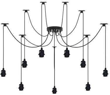 DC VOLTAGE Spider Lights,Spider Pendant Lighting Ceiling Chandelier,E27 Vintage Ceiling Lights Industrial Light Fixture for Bedroom Kitchen Bar (Style 5)