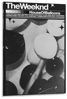 DAGUYS Sänger The Weeknd House Of Balloons Poster, Heimdekoration, Poster, Wandkunst, hängendes Bild, Druck, dekorative Malerei, Poster, 20 x 30 cm